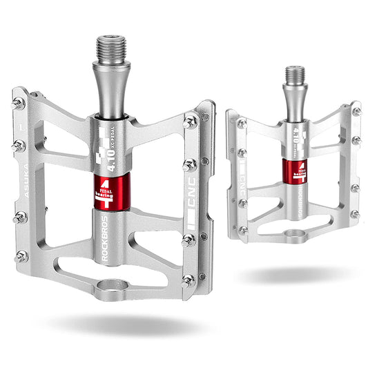 Rockbros JT410 4.10 4 Bearing Bicycle Pedals - Silver_0