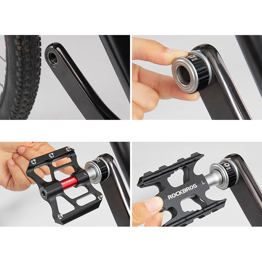 Rockbros K3462F-BK Detachable Quick Release Bicycle Pedals - Black_2