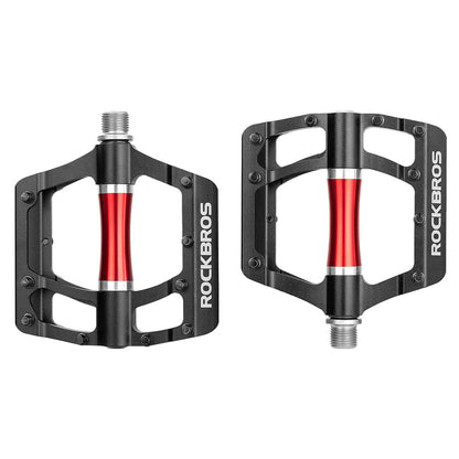 Rockbros 2020-12CBK Platform Aluminum Bicycle Pedals - Black_0