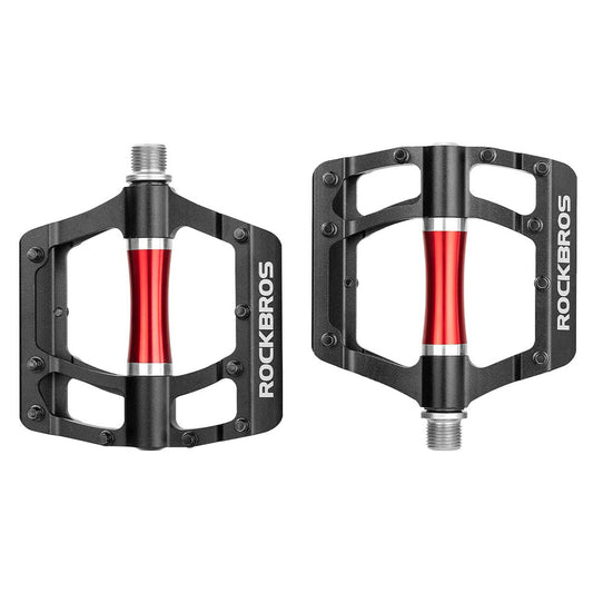 Rockbros 2020-12CBK Platform Aluminum Bicycle Pedals - Black_0