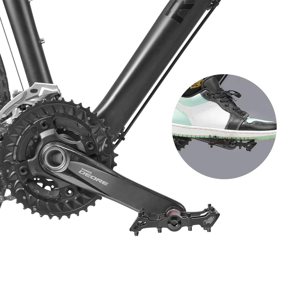Rockbros 2020-12CBK Platform Aluminum Bicycle Pedals - Black_5