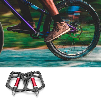 Rockbros 2020-12CBK Platform Aluminum Bicycle Pedals - Black_6