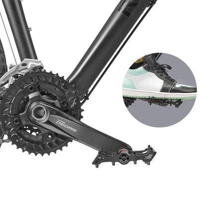 Rockbros 2020-12BBK Platform Aluminum Bicycle Pedals - Black_1
