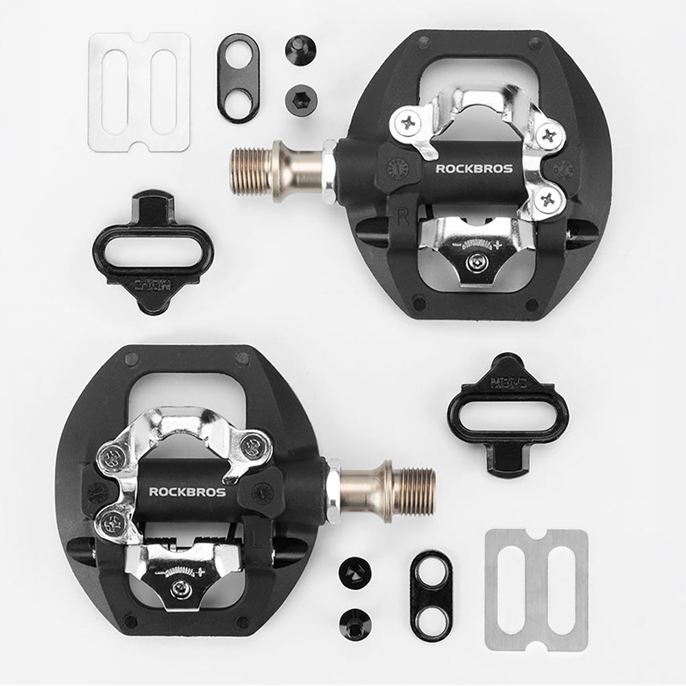 Rockbros M108 Nylon Half-Lock Double-Sided Bicycle Pedals - Black_12