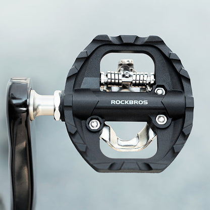 Rockbros M108 Nylon Half-Lock Double-Sided Bicycle Pedals - Black_1
