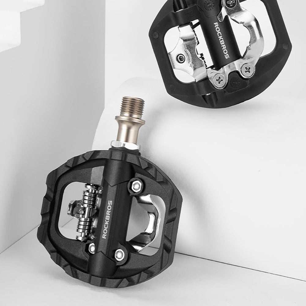 Rockbros M108 Nylon Half-Lock Double-Sided Bicycle Pedals - Black_6
