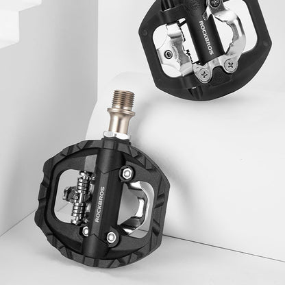 Rockbros M108 Nylon Half-Lock Double-Sided Bicycle Pedals - Black_6