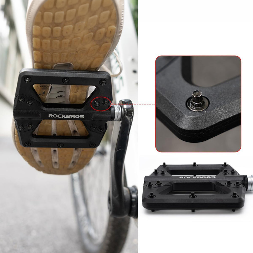 Rockbros 2022-12A Nylon Bicycle Pedals - Black_2