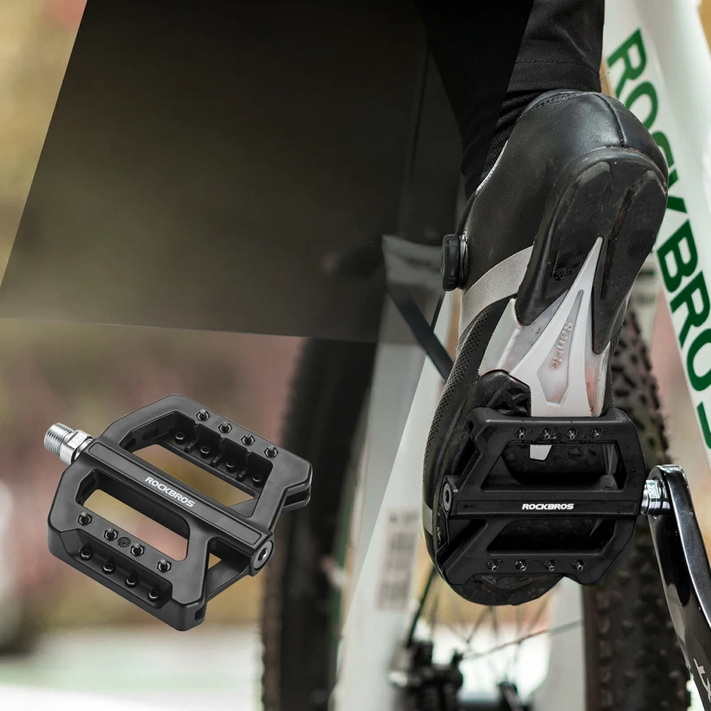 Rockbros RK01 Nylon Bicycle Pedals - Black_1