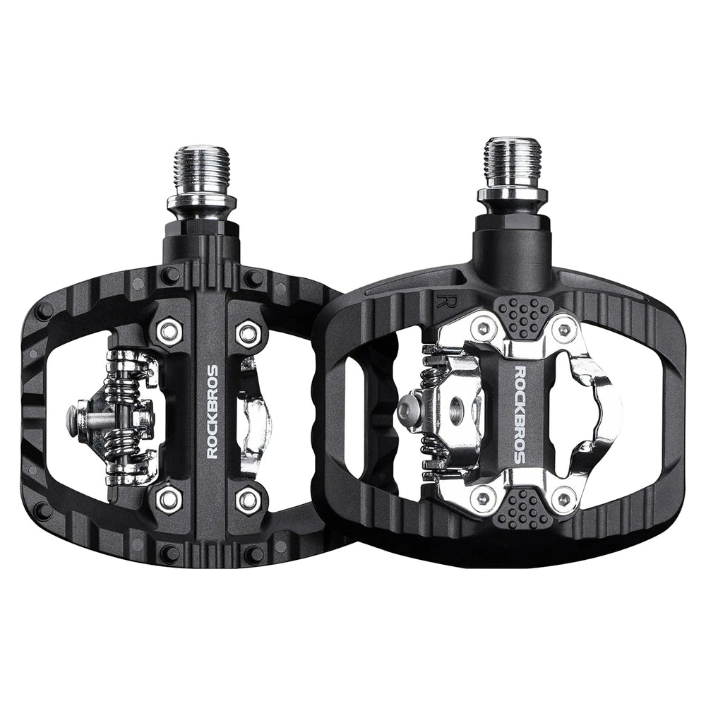 Rockbros PD303 Half-Lock Platform Bicycle Pedals - Black_0