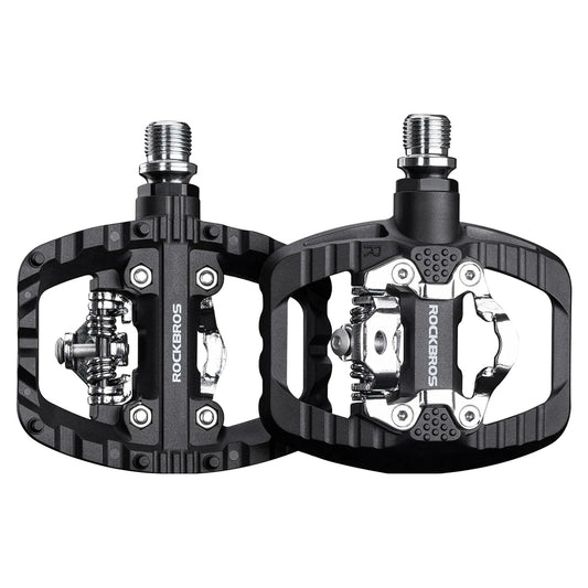 Rockbros PD303 Half-Lock Platform Bicycle Pedals - Black_0