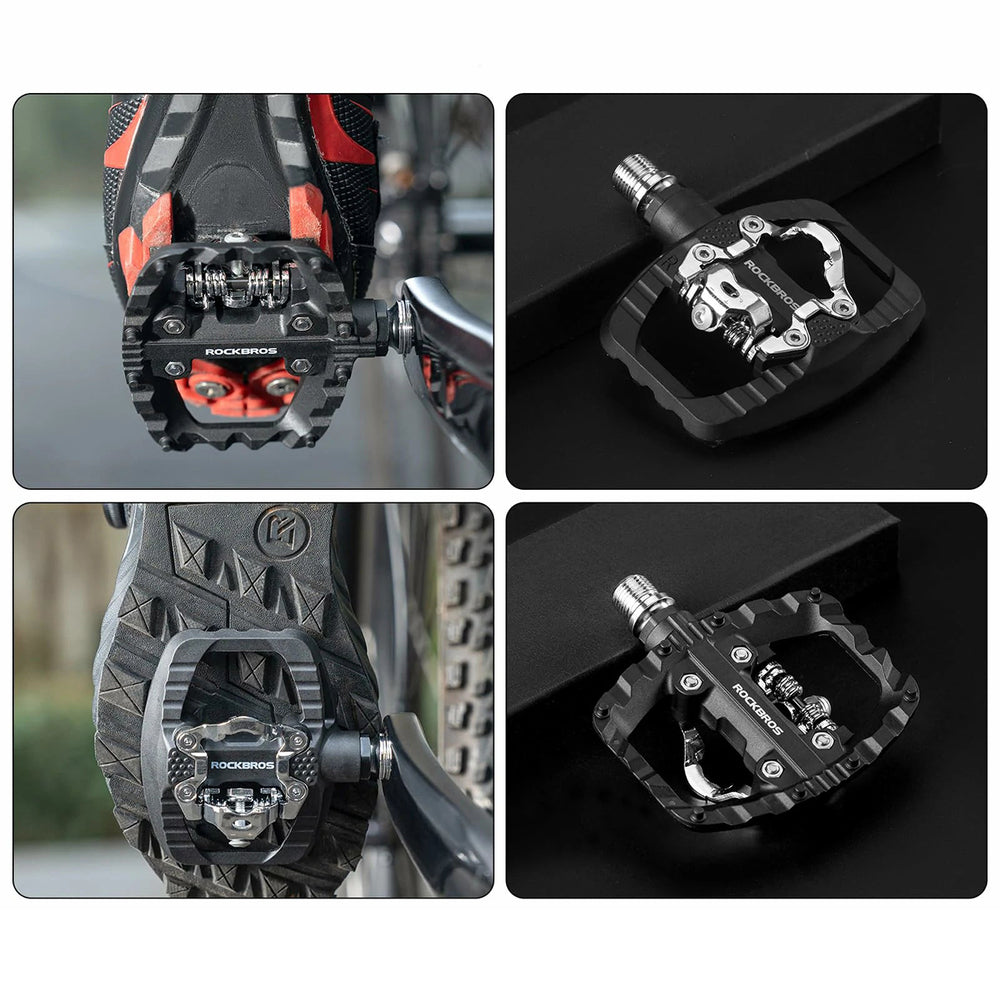 Rockbros PD303 Half-Lock Platform Bicycle Pedals - Black_6