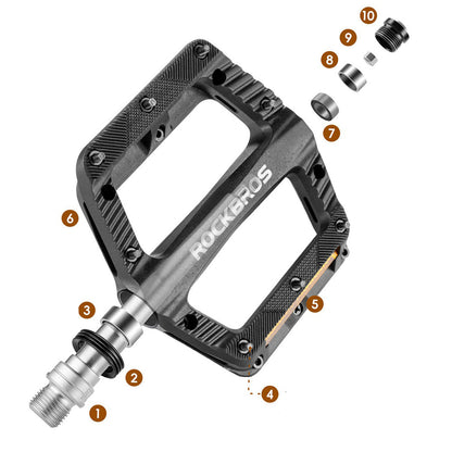 Rockbros BP2501 Reflective Nylon Bicycle Pedals - Black_2
