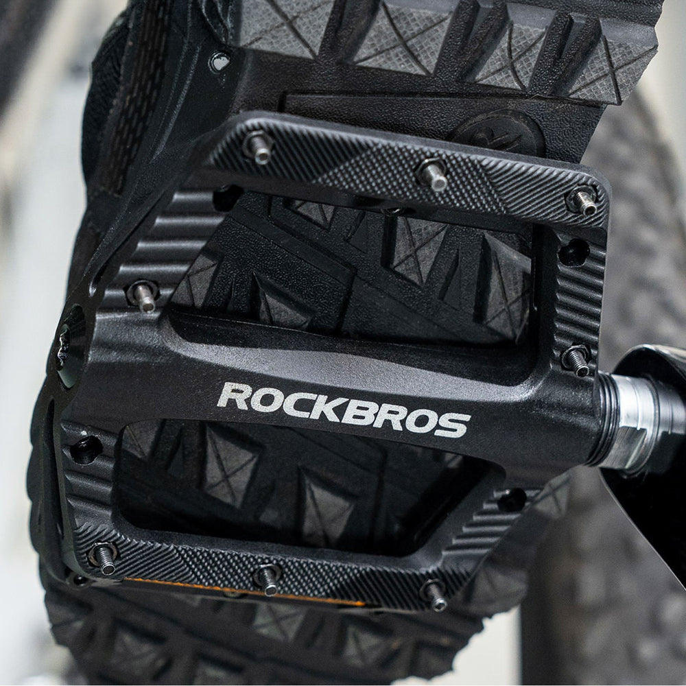 Rockbros BP2501 Reflective Nylon Bicycle Pedals - Black_3