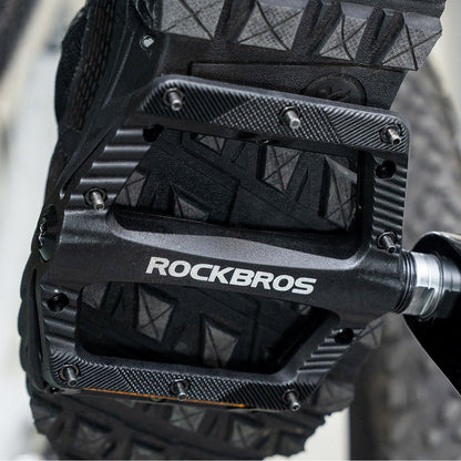 Rockbros BP2501 Reflective Nylon Bicycle Pedals - Black_3