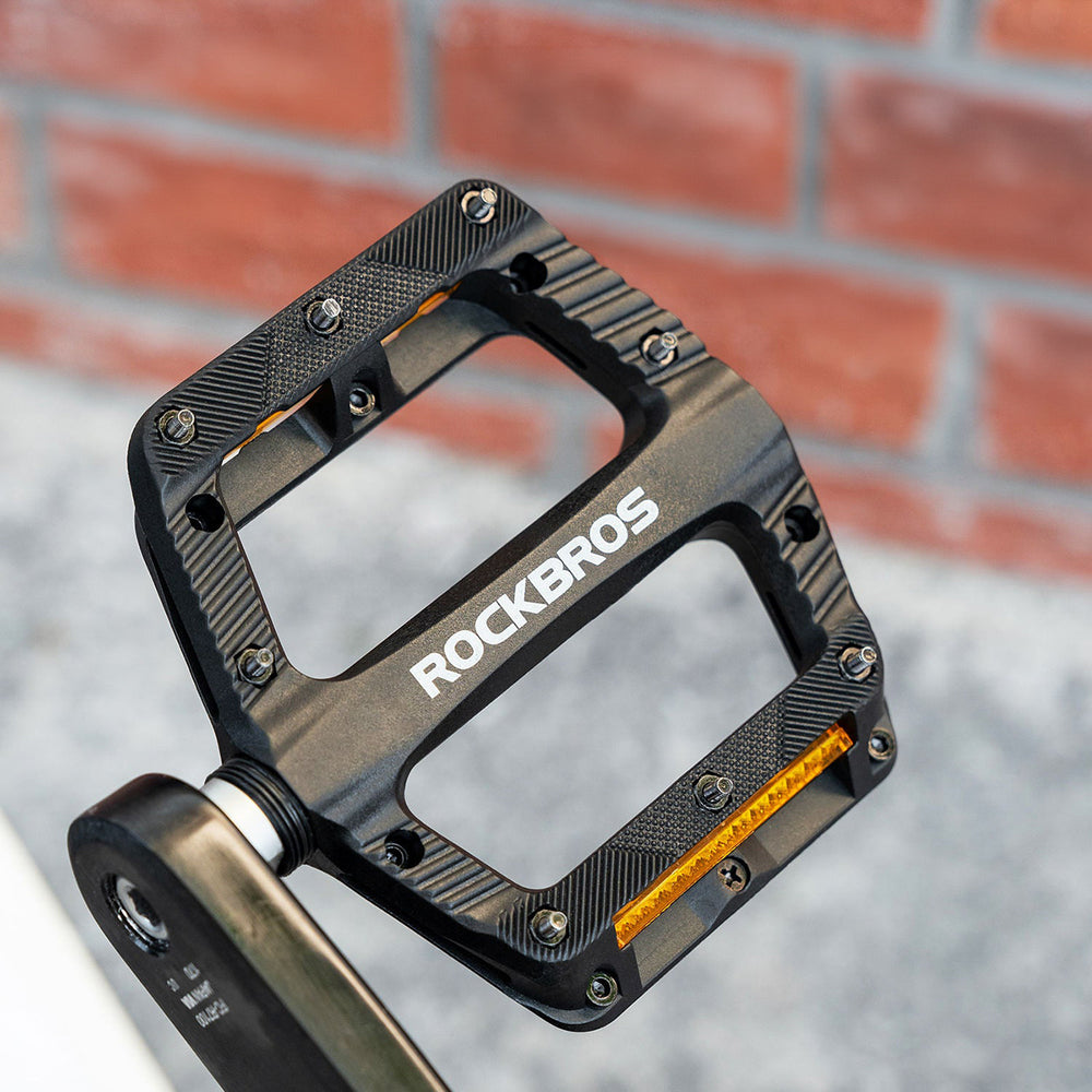 Rockbros BP2501 Reflective Nylon Bicycle Pedals - Black_4