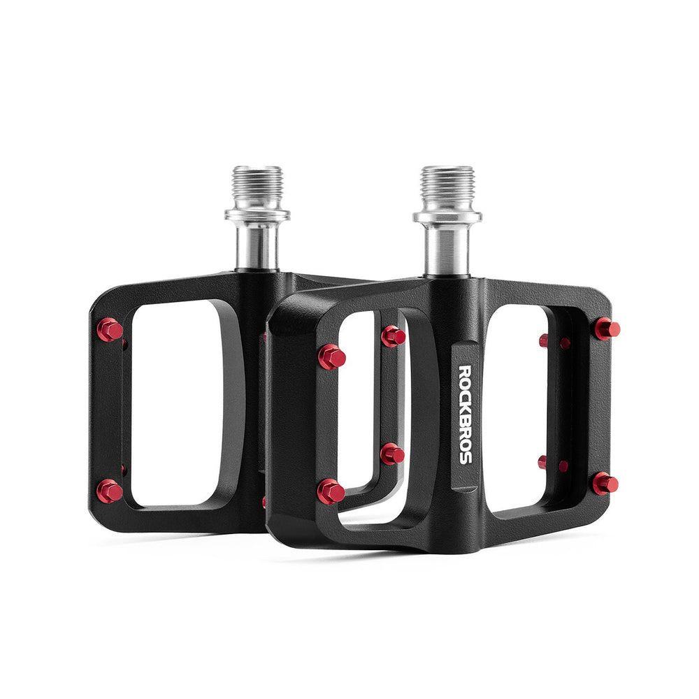 Rockbros BP2603 Platform Bicycle Pedals with Titanium Axle and Magnesium Alloy Bearings - Black_0
