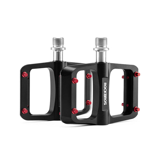 Rockbros BP2603 Platform Bicycle Pedals with Titanium Axle and Magnesium Alloy Bearings - Black_0