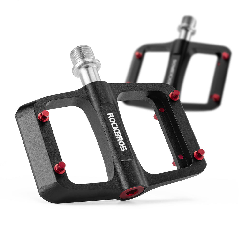 Rockbros BP2603 Platform Bicycle Pedals with Titanium Axle and Magnesium Alloy Bearings - Black_3