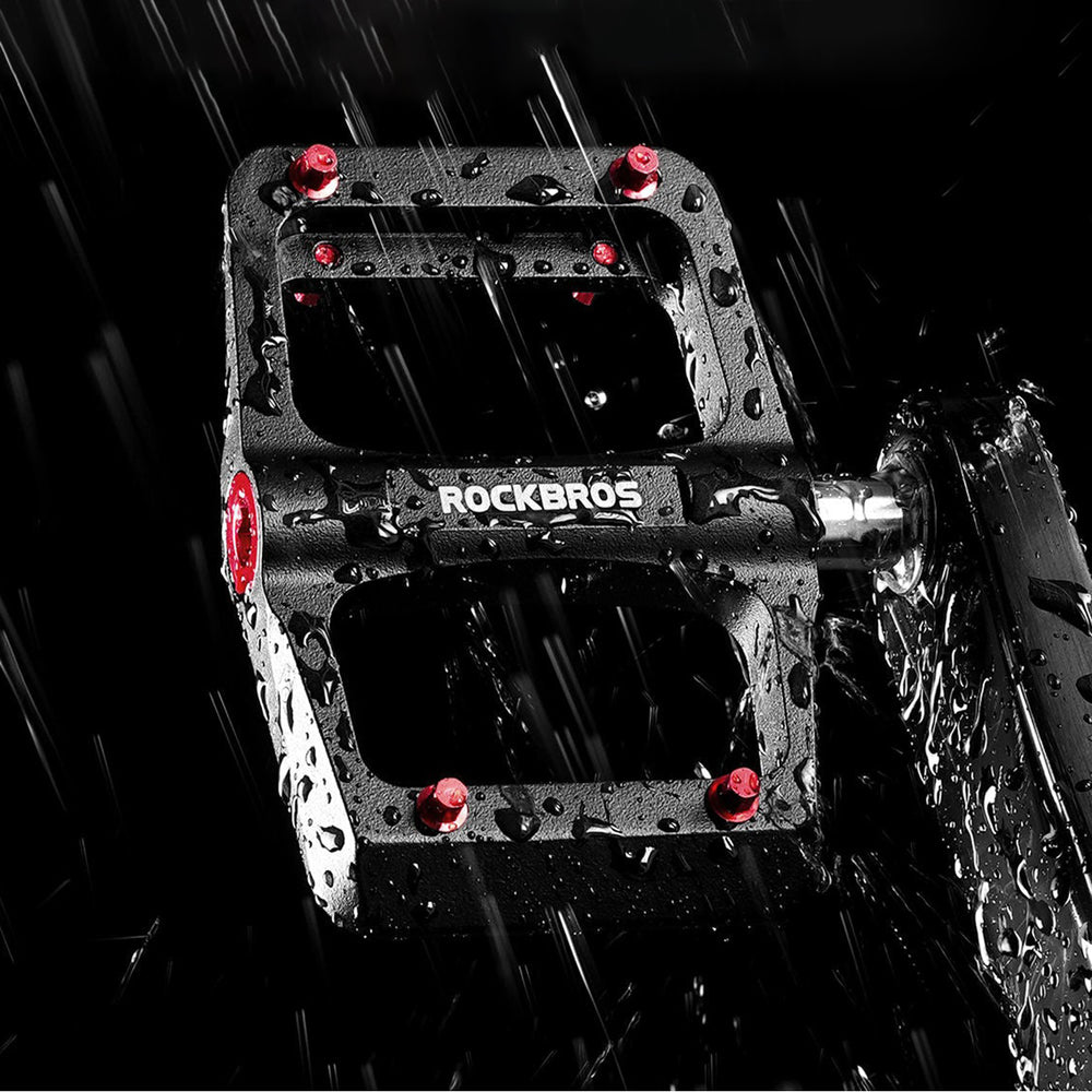 Rockbros BP2603 Platform Bicycle Pedals with Titanium Axle and Magnesium Alloy Bearings - Black_4