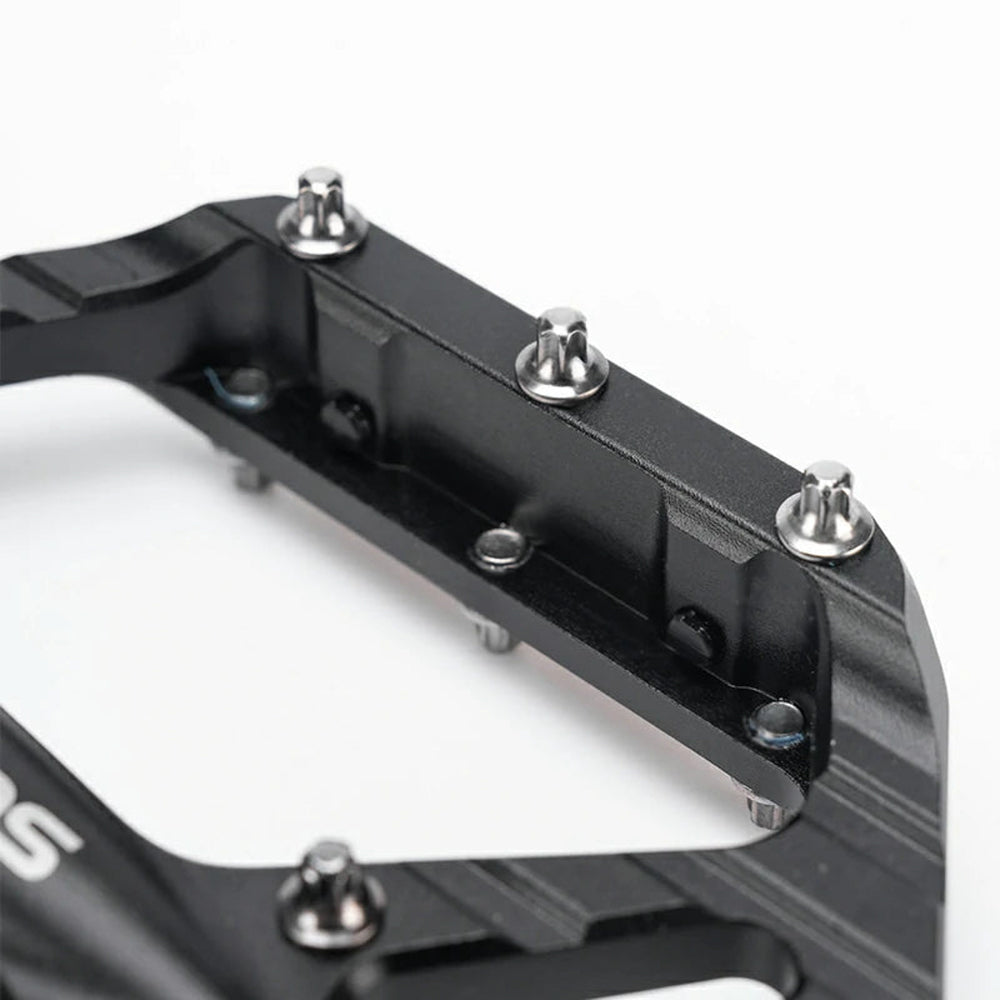 Rockbros C700 Reflective Aluminum Platform Bicycle Pedals - Black_4