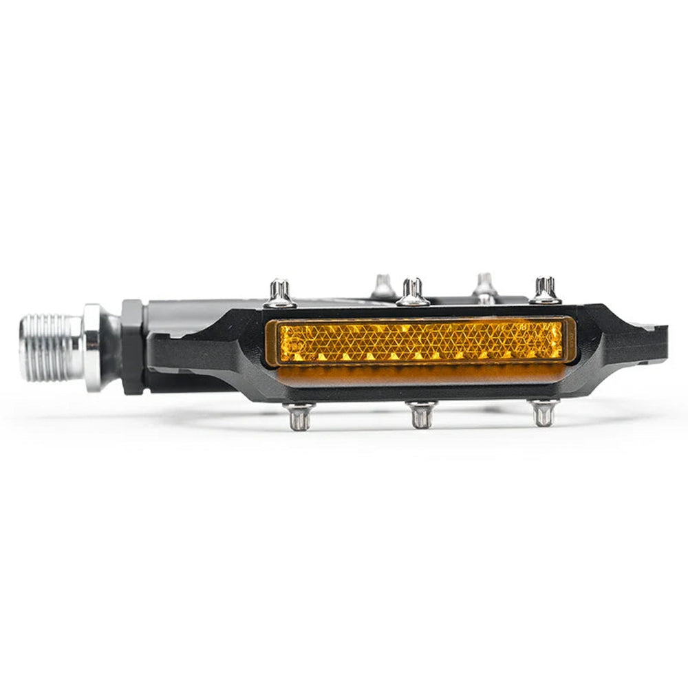 Rockbros C700 Reflective Aluminum Platform Bicycle Pedals - Black_5