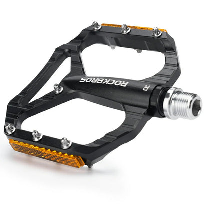 Rockbros C700 Reflective Aluminum Platform Bicycle Pedals - Black_6