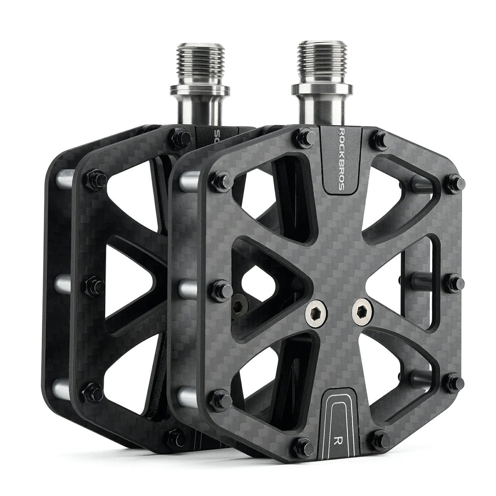Rockbros C525 Carbon Fiber Platform Bike Pedals - Black_0