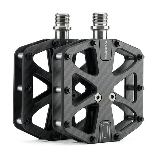 Rockbros C525 Carbon Fiber Platform Bike Pedals - Black_0