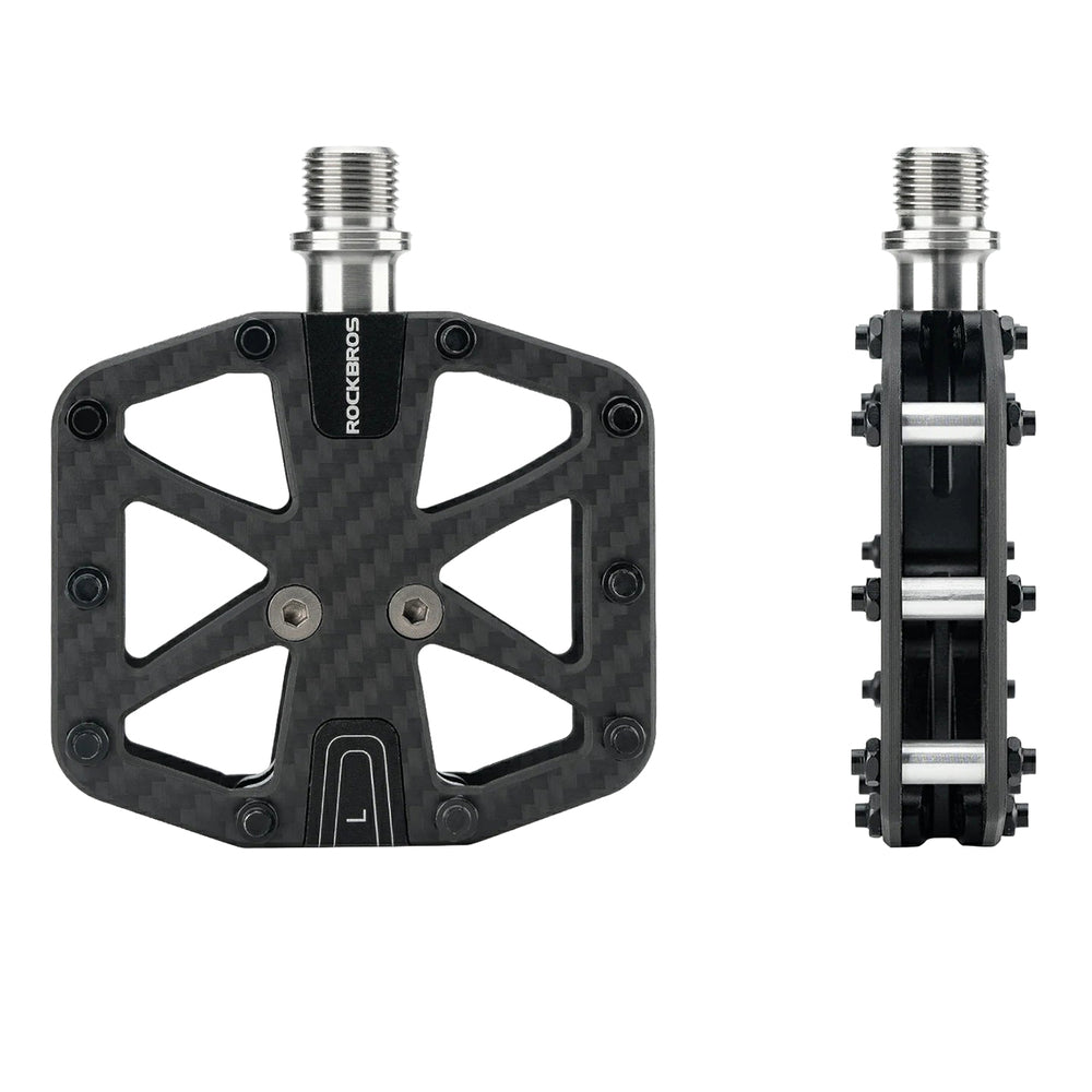 Rockbros C525 Carbon Fiber Platform Bike Pedals - Black_2