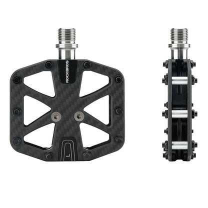 Rockbros C525 Carbon Fiber Platform Bike Pedals - Black_2