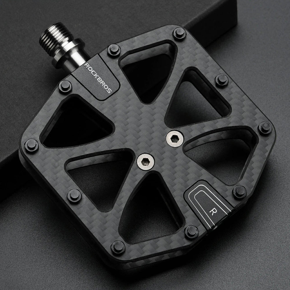 Rockbros C525 Carbon Fiber Platform Bike Pedals - Black_4
