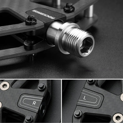 Rockbros C525 Carbon Fiber Platform Bike Pedals - Black_5
