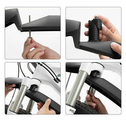 Rockbros FK-870 bicycle fenders with quick-release system, adjustable - black_8