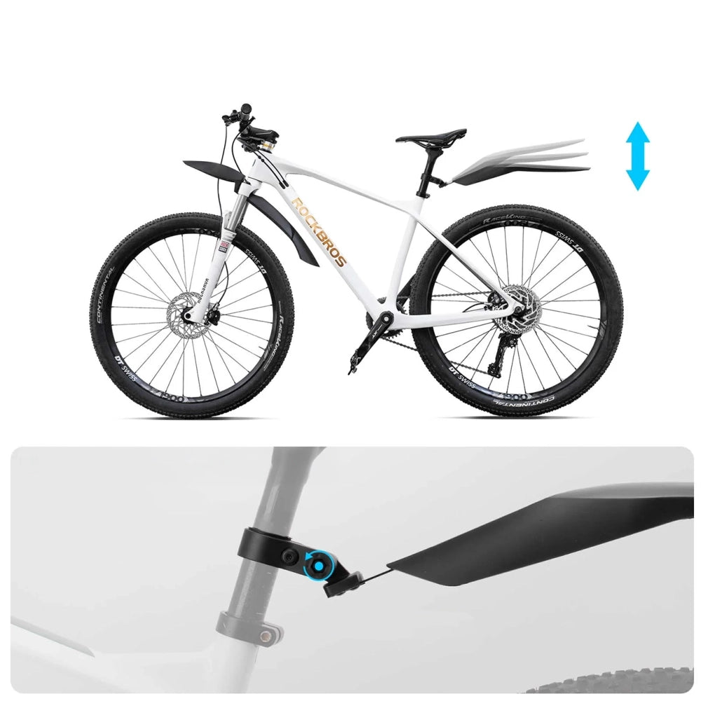 Rockbros FK-880 front and rear bicycle fenders for 24" bikes - black_3
