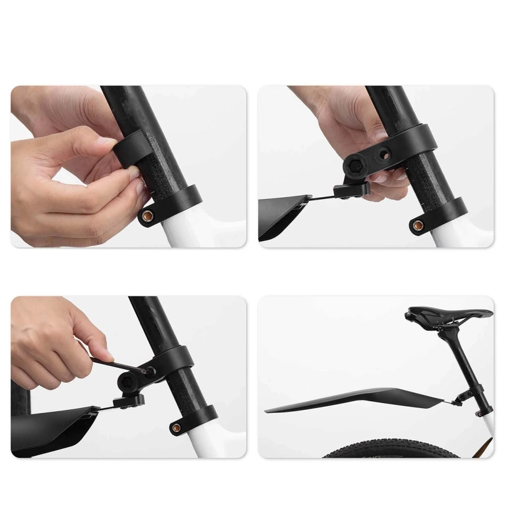 Rockbros FK-880 front and rear bicycle fenders for 24" bikes - black_6