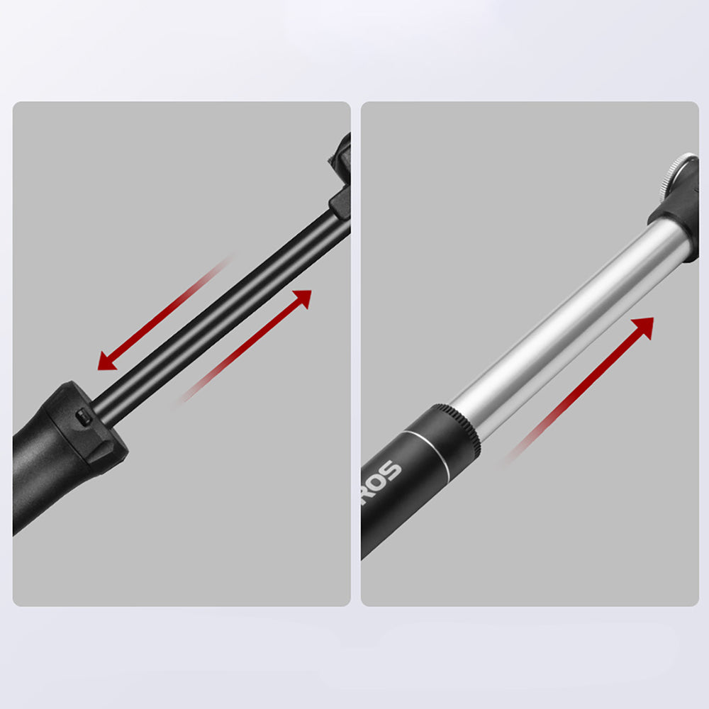 ROCKBROS TM-1701P 80 PSI Mini Bicycle Pump for Presta and Schrader Valves - Black_9