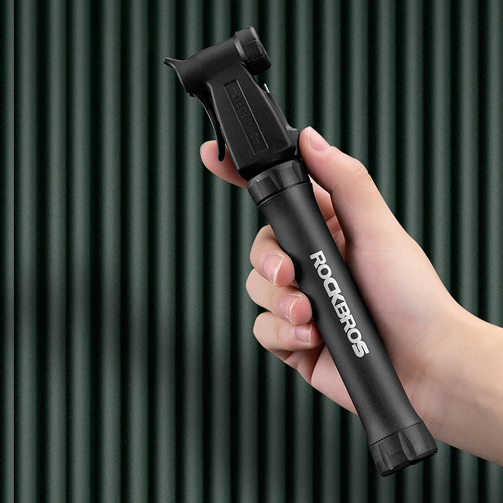 ROCKBROS TM-1701P 80 PSI Mini Bicycle Pump for Presta and Schrader Valves - Black_2