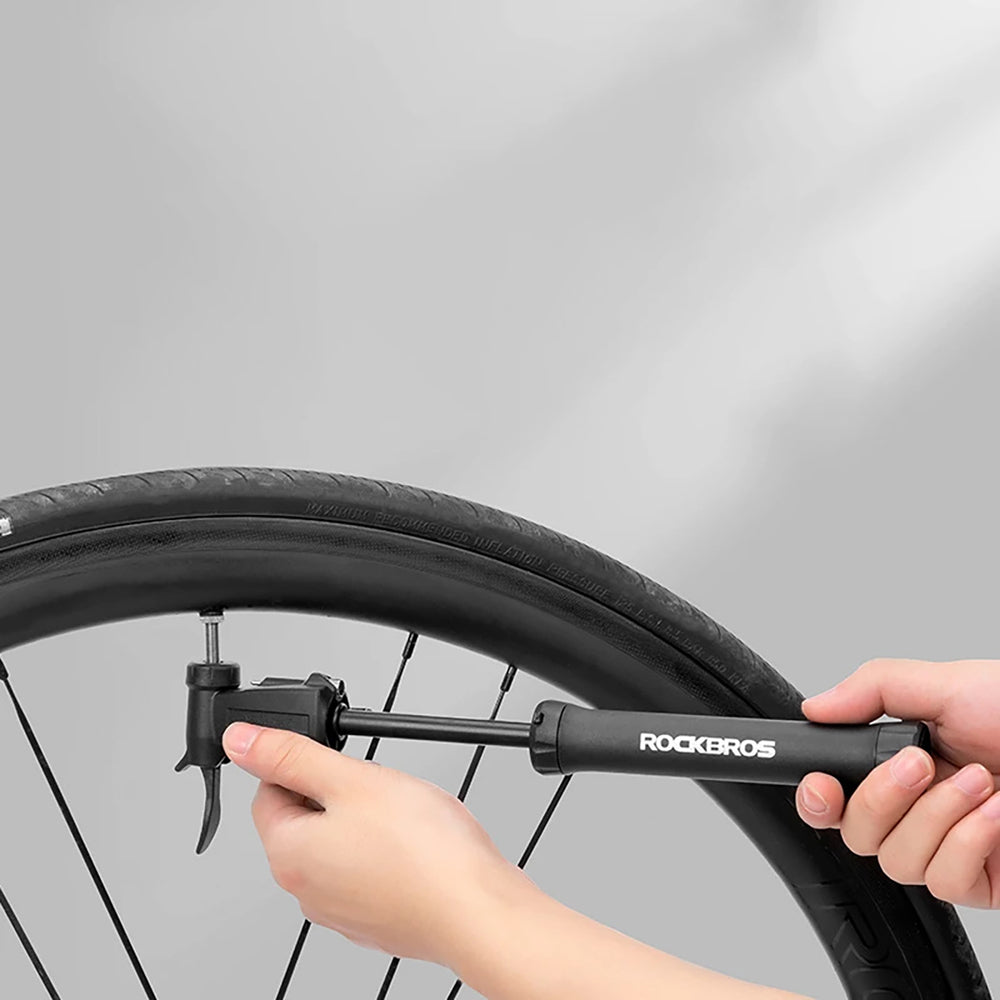 ROCKBROS TM-1701P 80 PSI Mini Bicycle Pump for Presta and Schrader Valves - Black_3