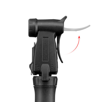 ROCKBROS TM-1701P 80 PSI Mini Bicycle Pump for Presta and Schrader Valves - Black_7