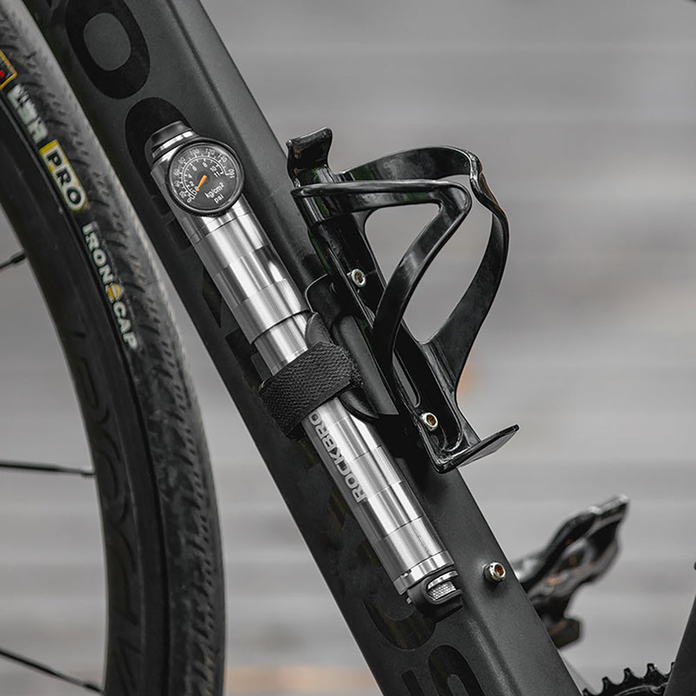 Rockbros HQ-67A-L03 Bicycle Pump with Pressure Gauge - Silver_5