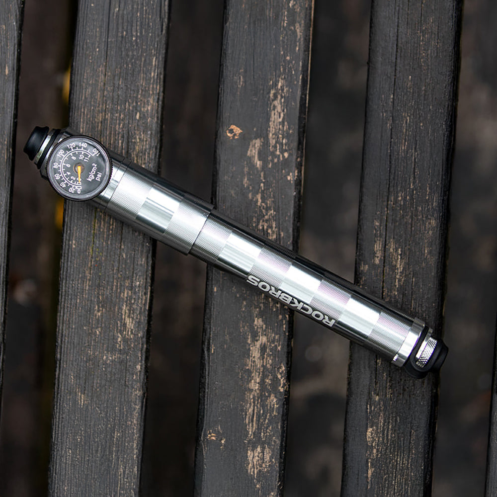 Rockbros HQ-67A-L03 Bicycle Pump with Pressure Gauge - Silver_6