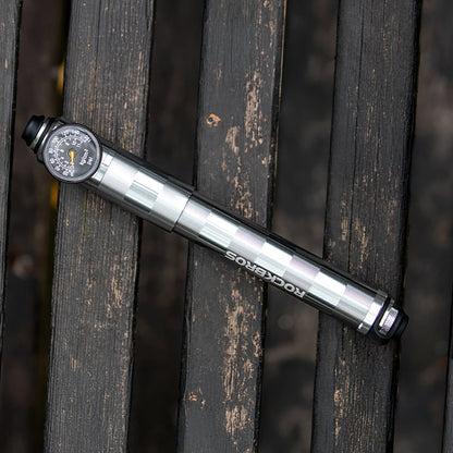 Rockbros HQ-67A-L03 Bicycle Pump with Pressure Gauge - Silver_6