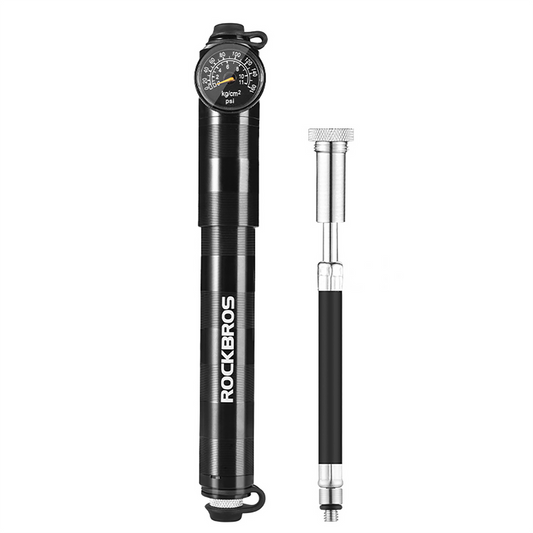 Rockbros HQ-67A-L03 BK Bicycle Pump with Pressure Gauge - Black_0