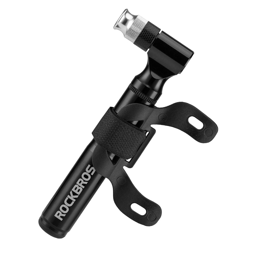 Rockbros JG-PB-11 130 PSI Bicycle Pump with Handle and Ball Needle - Black_1