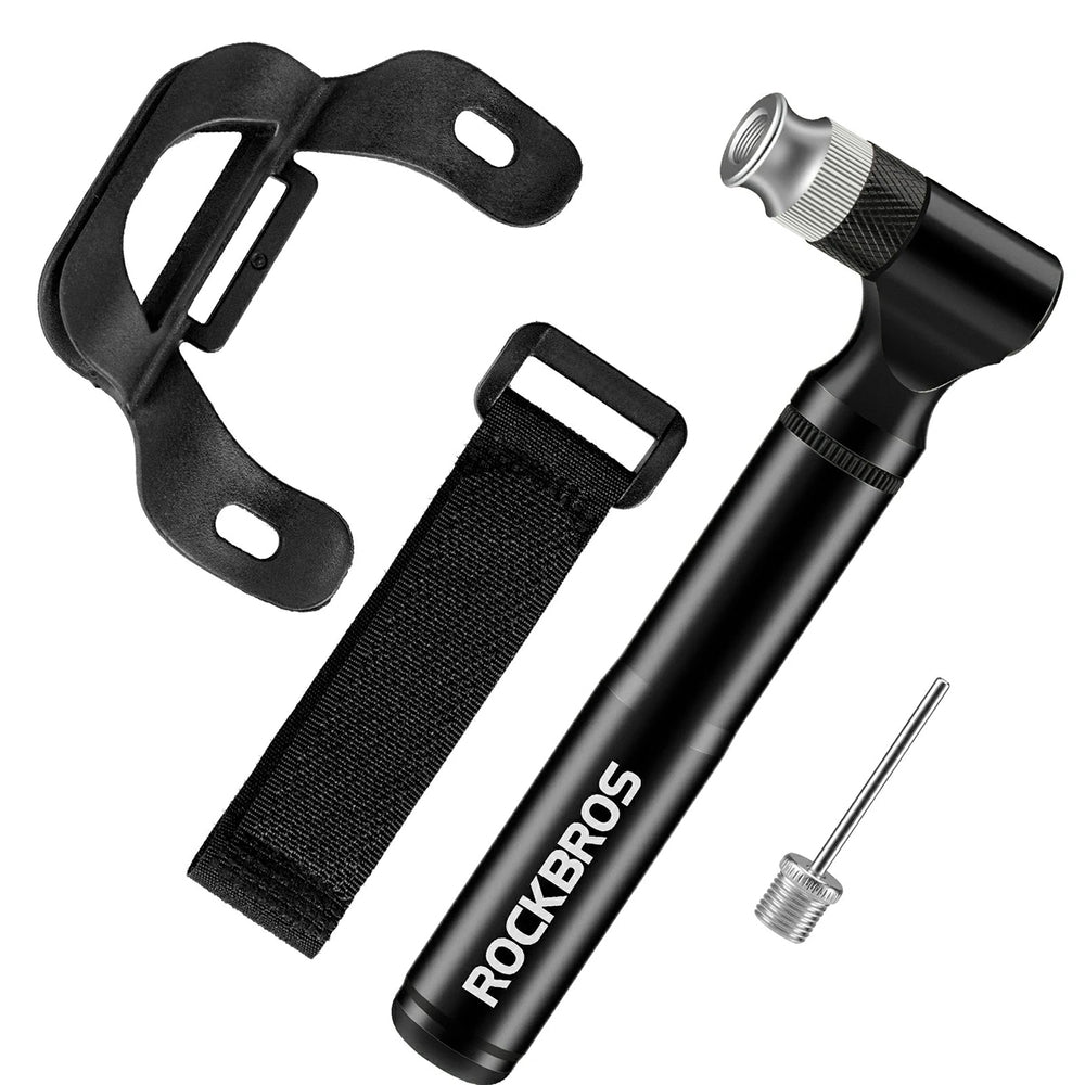 Rockbros JG-PB-11 130 PSI Bicycle Pump with Handle and Ball Needle - Black_3
