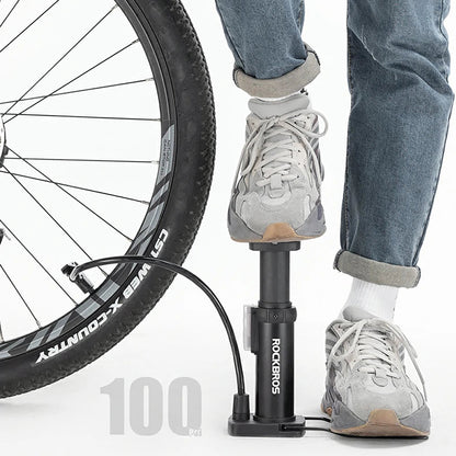 Rockbros 4522L Ultralight Foot Bicycle Pump - Black_2