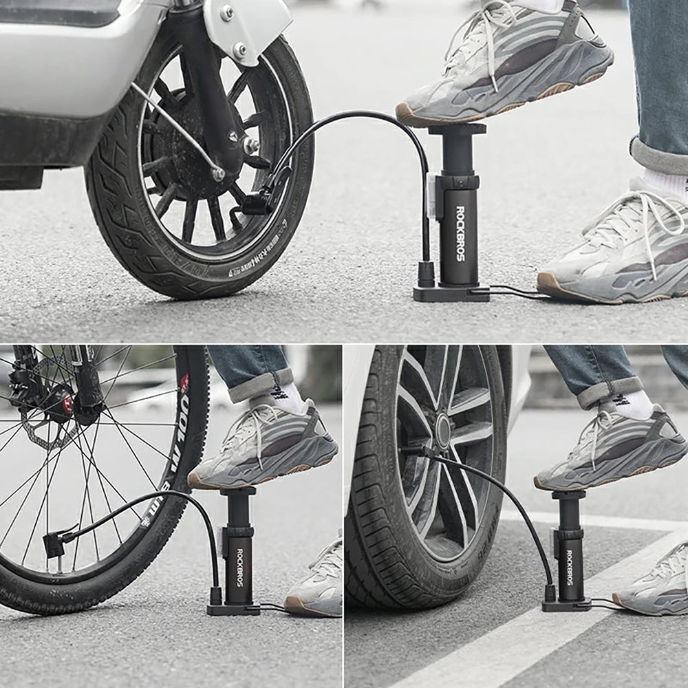 Rockbros 4522L Ultralight Foot Bicycle Pump - Black_6