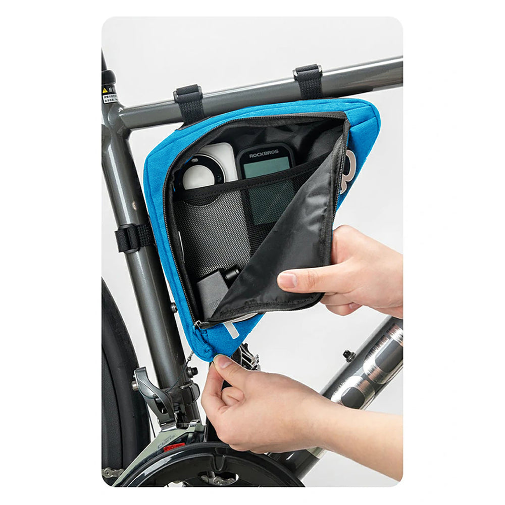 Rockbros G002 Flash Journey Triangle Frame Bike Bag 1.4L - Blue_2