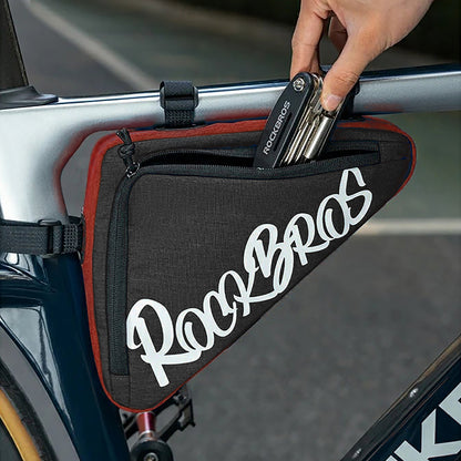 Rockbros G002 Flash Journey Triangle Frame Bike Bag 1.4L - Red_1